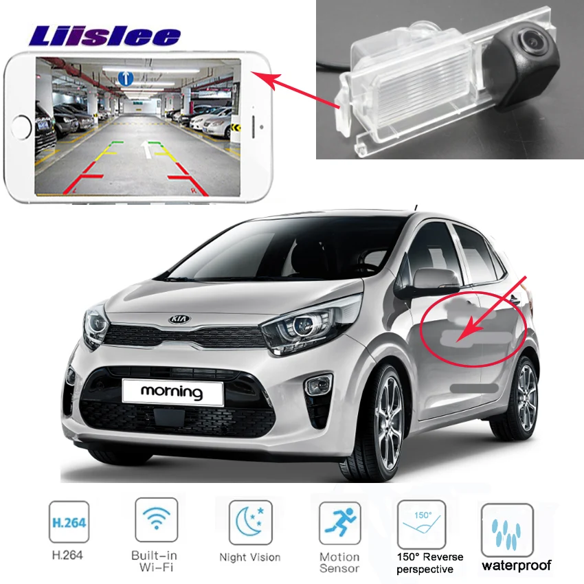 LiisLee для Kia Picanto для Kia Morning JA TA 2011~ Автомобильная Новая беспроводная камера заднего вида hd CCD камера ночного видения резервная камера