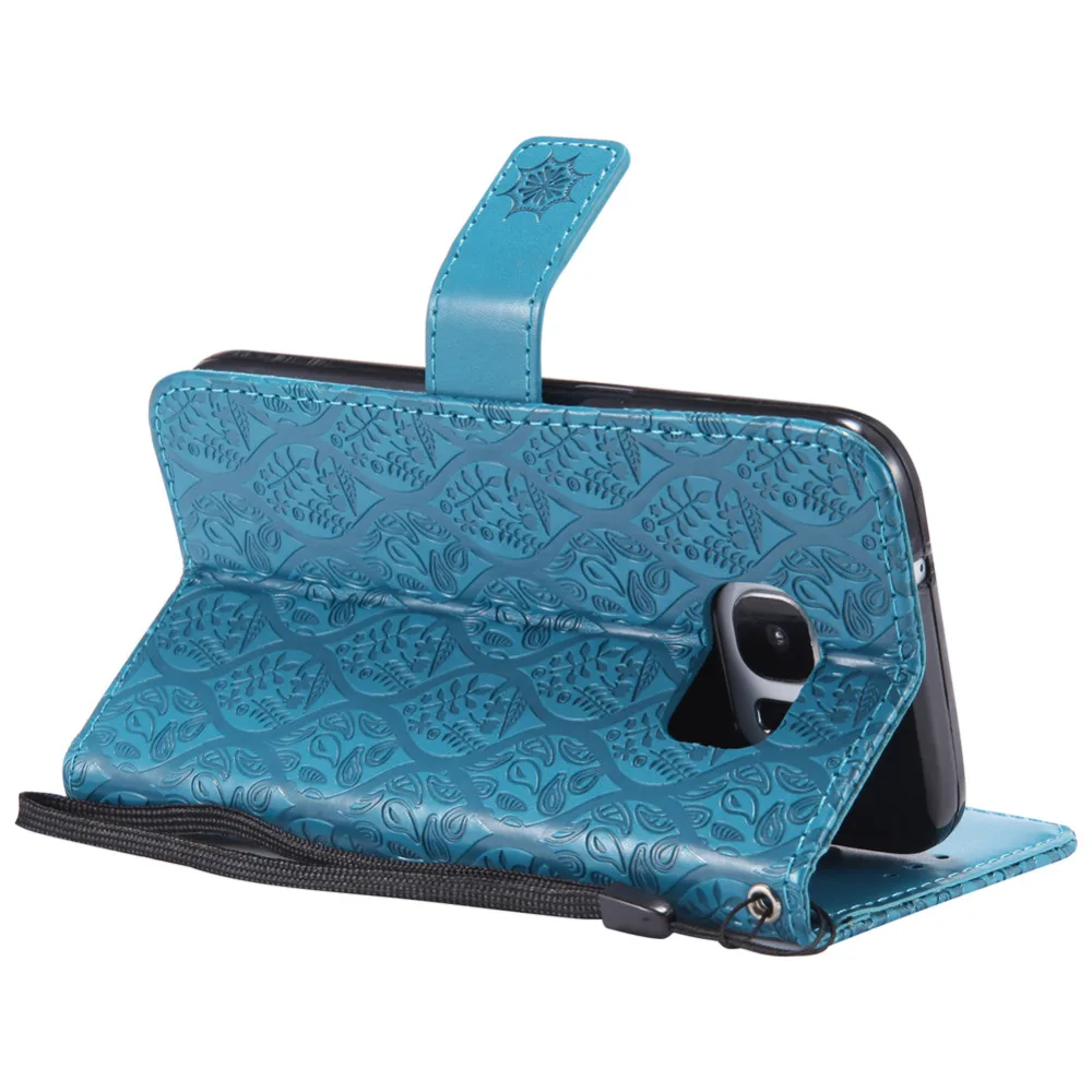 Откидная крышка Защитный чехол для Samsung S7 телефона кожаный бумажник Подставки