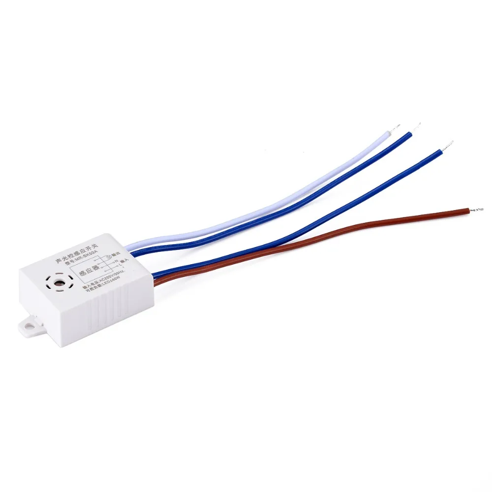 1 шт. 220V автоматический звук голоса Сенсор для вкл/выкл переключатель уличного