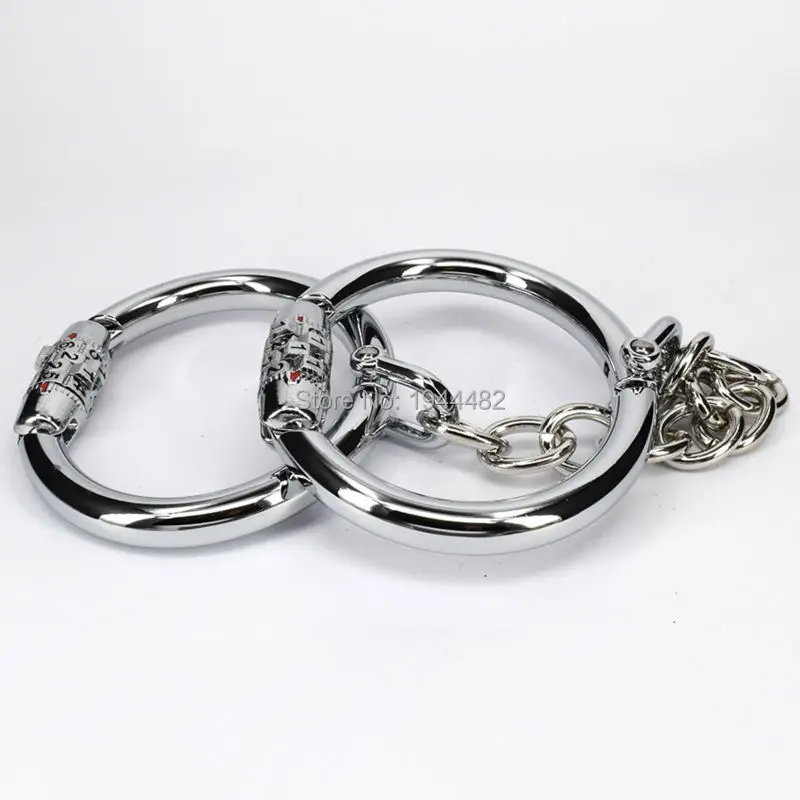Мужские Металлические наручники SODANDY стальные манжеты на щиколотке секс игры для