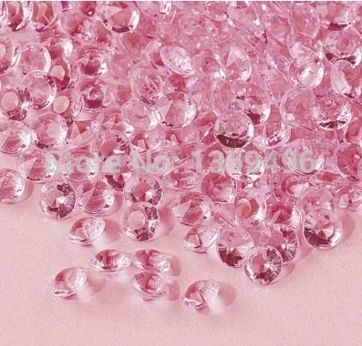

10000pcs/lot 4.5mm Acrylic Pink Crystals Table Scatter Diamond Confetti For Wedding Bridal Show Decoration