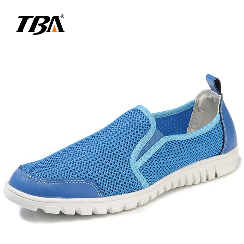 2017 TBA 8057 # летняя дышащая мужская обувь из сетчатого материала синяя удобная и