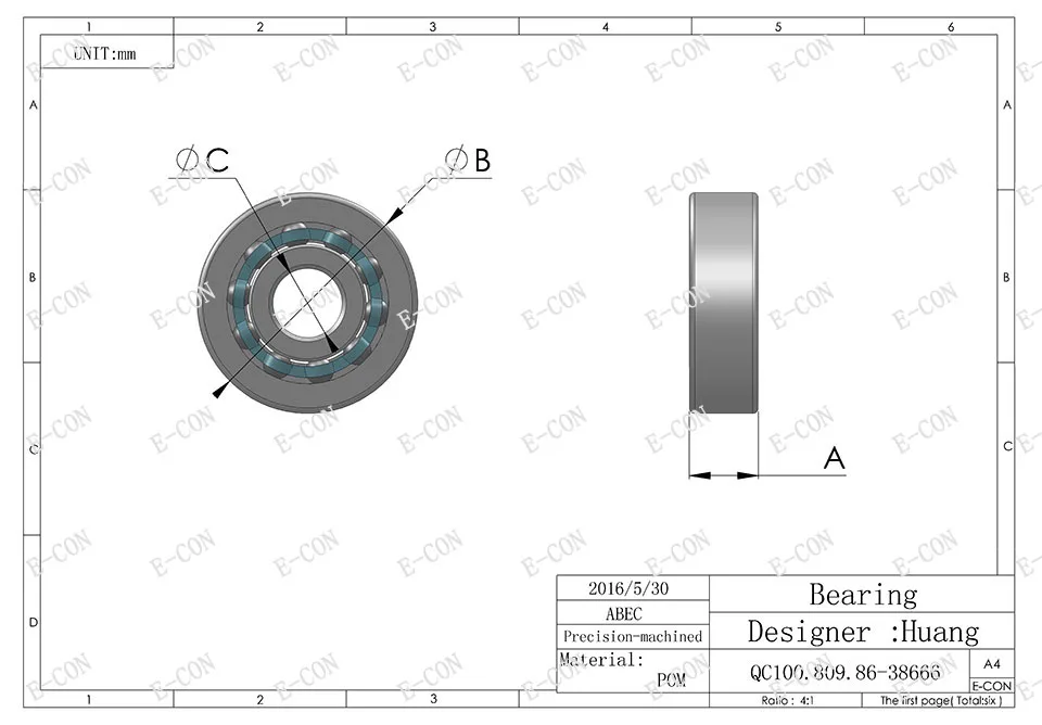 

1/2/5/10 PCS Plastic Bearing POM 6202 Glass Balls 15x35x11 Ball Bearings