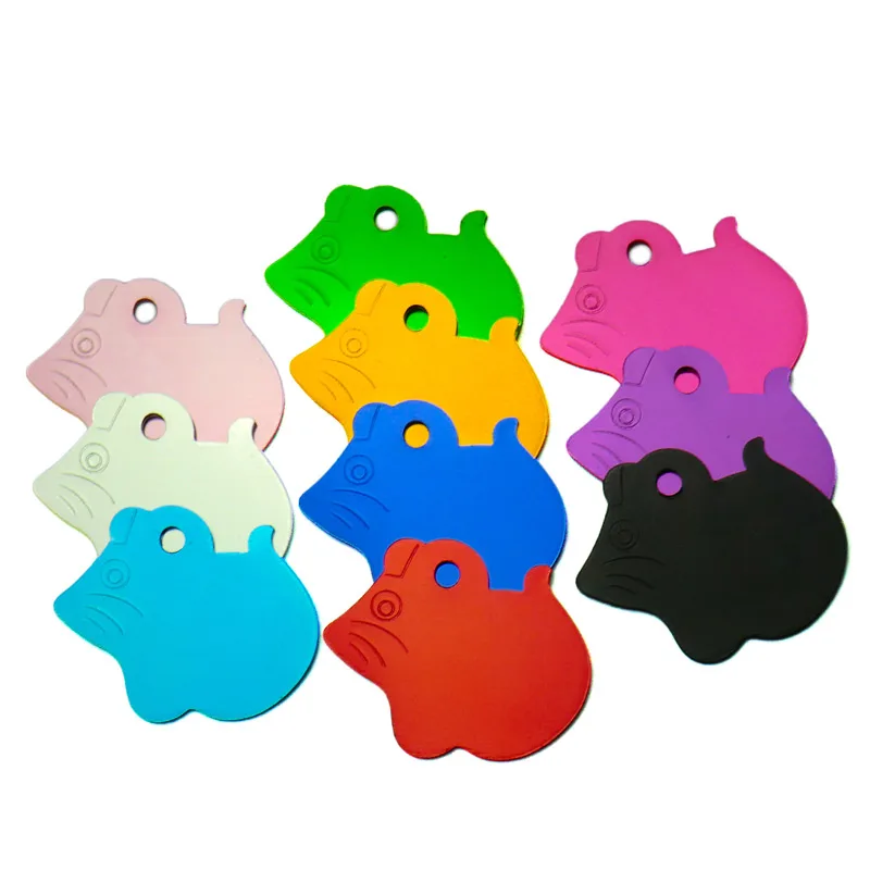 KIYUE 20pc Mouse Shape Personalized Engraving Pet Id Tags Dog Cat Tag Identification Customized Name Address Telephone Text | Дом и сад