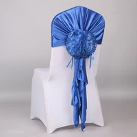 50pcs chair bow sash stretch chair sash band for banquet hotel wedding chair cadeira bandeau de chaise mariage noeud