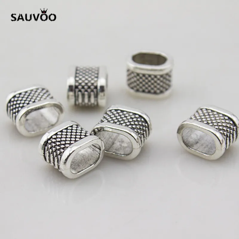Винтажные антикварные серебряные бусины Sauvoo 20 шт./лот из цинкового сплава