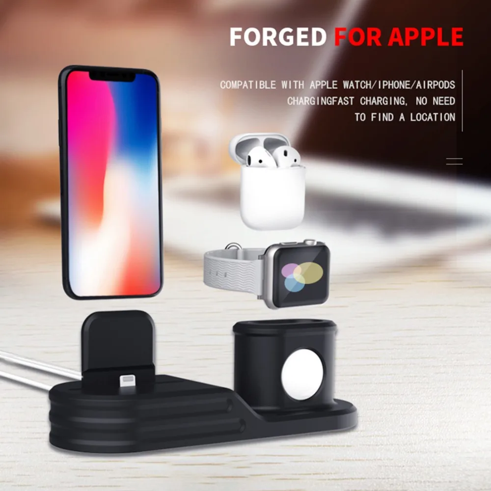 Зарядная док станция 3 в 1 для Apple watch зарядная Airpods IPhone 11 pro max xr X 10 9 8 7 6 iwatch series 5 4