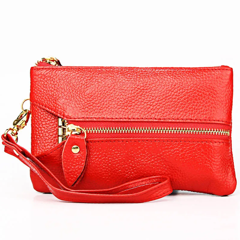 Модный женский Повседневный клатч из натуральной бычьей кожи нулевой бумажник