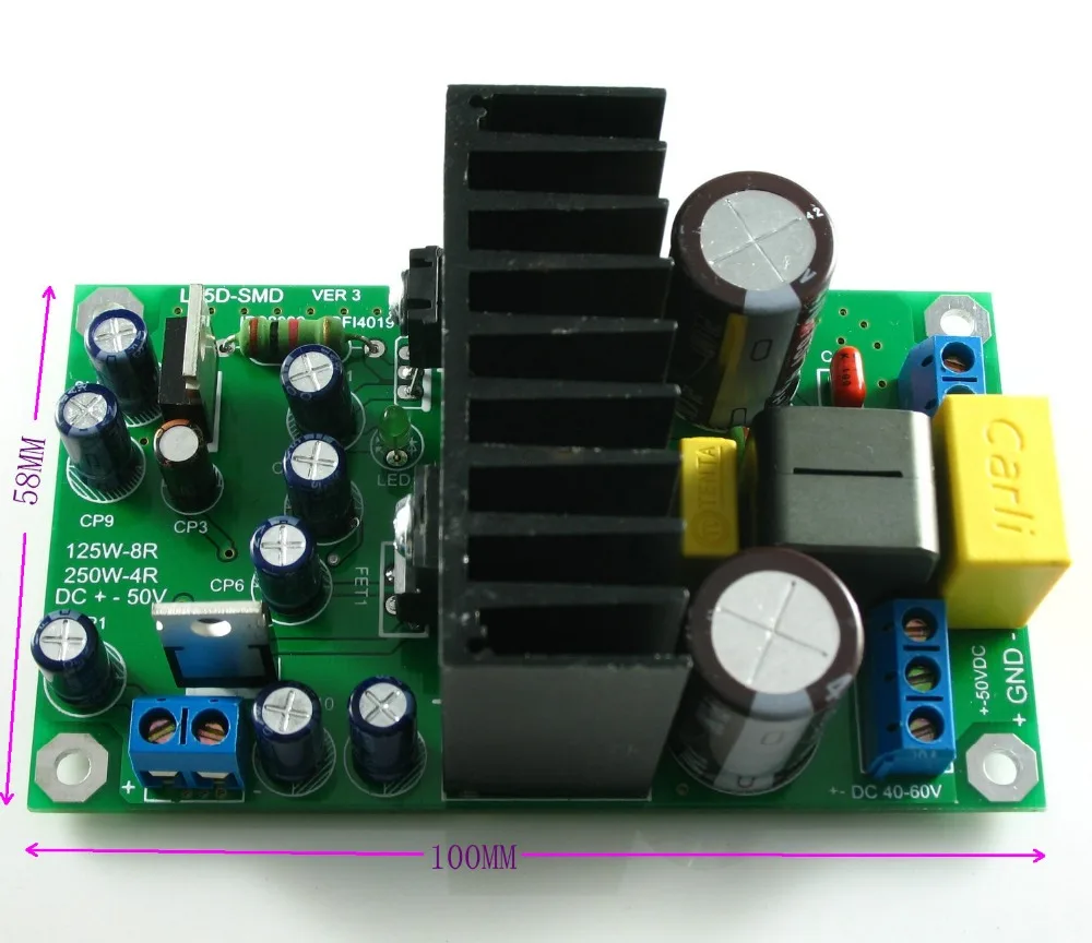 

Моно усилитель L15DSMD 250 Вт IRS2092S класса D, завершенная плата