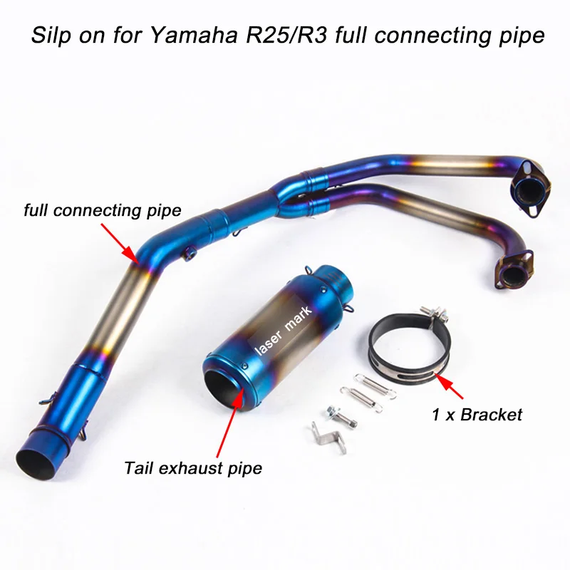 Silp on для Yamaha R3/R25 мотоцикл полное соединение трубы с 51 мм Хвост Глушитель Трубы глушители для автомобиля системы
