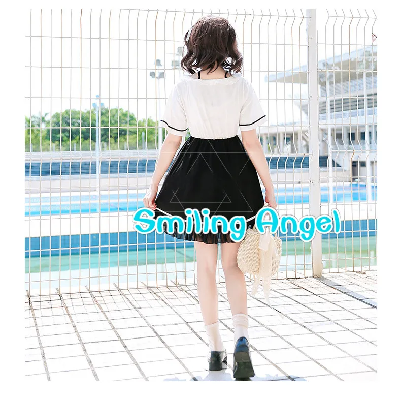 Japanese Rabbit Girl Skirt Stitching Dresses Poker Soft Daily Student Academic Style | Тематическая одежда и униформа