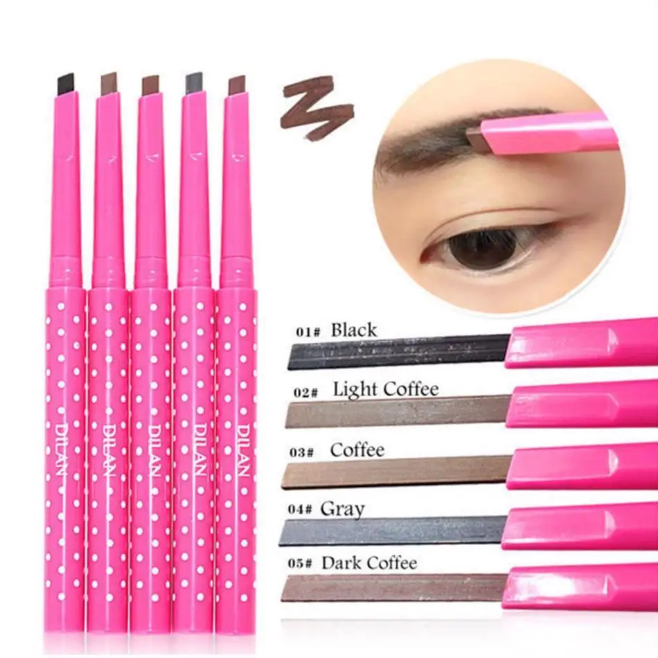 Профессиональный женский водонепроницаемый коричневый карандаш для бровей
