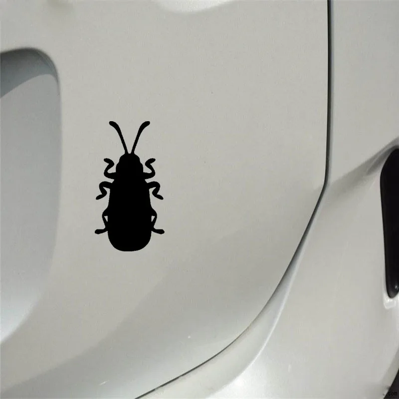 

YJZT 7.8CM*14.4CM Delicate Active Minimalist Insect Shadow Funny Vinyl Decal Cute Car Sticker Black/Silver C19-1404