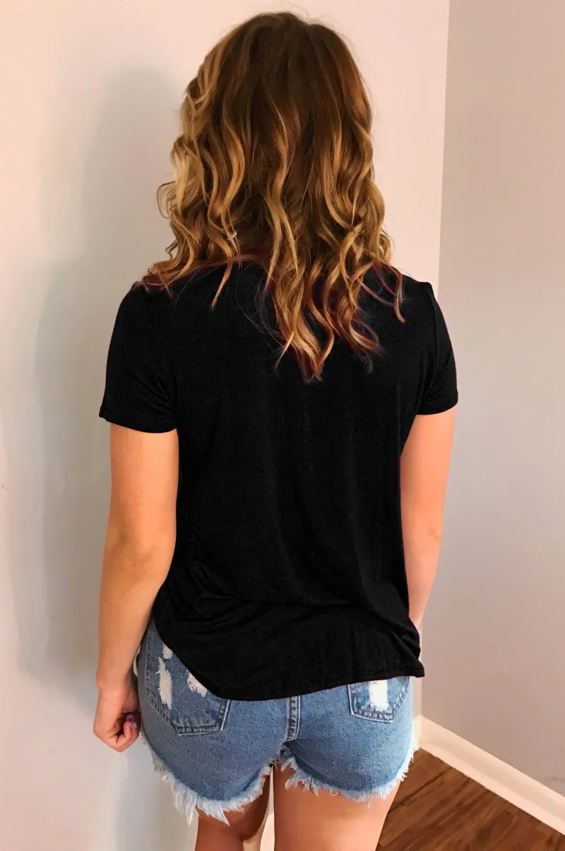 Женская хлопковая футболка с коротким рукавом и глубоким V образным вырезом|v neck