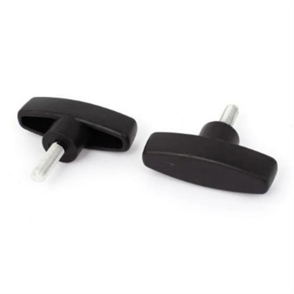 

2 Pcs M8x23mm Male Thread Screw On Type T Shaped Clamping Handle Grip Knob
