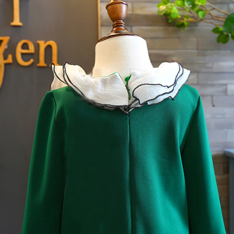 Новое Стильное осеннее платье милое принцессы с лепестками лотоса для малышей