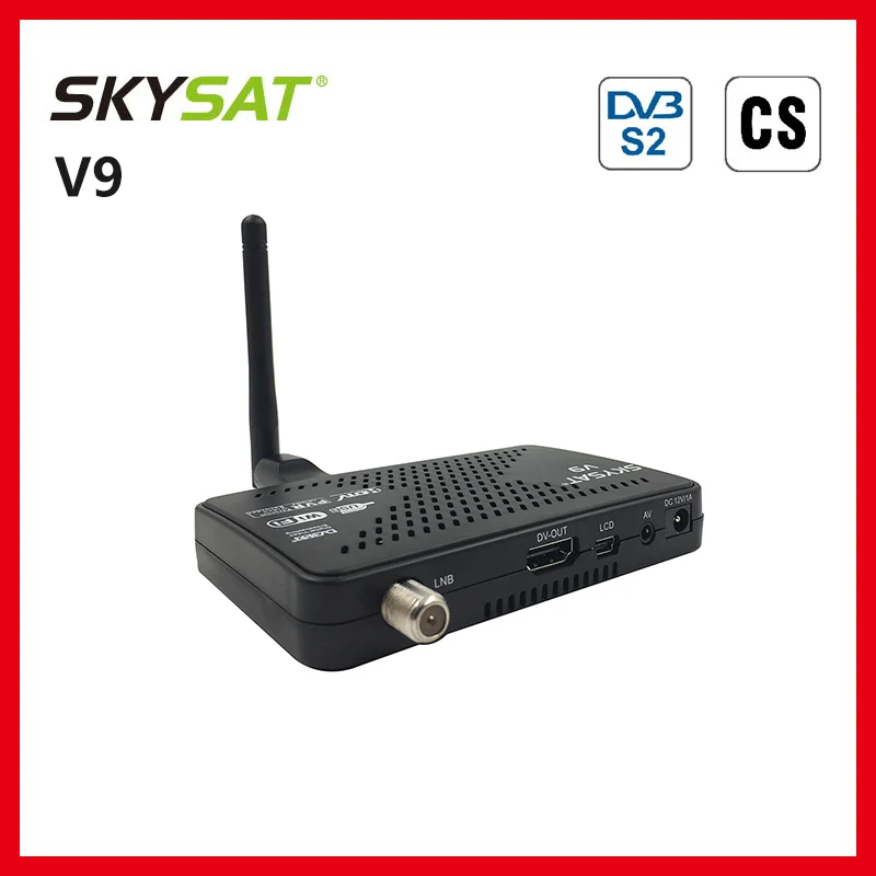 SKYSAT V9 Мини HD спутниковый ресивер Поддержка CCCamd Cline Newcamd Powervu Biss WiFi 3g Youtube мини DVBS2 приемник телеприставка