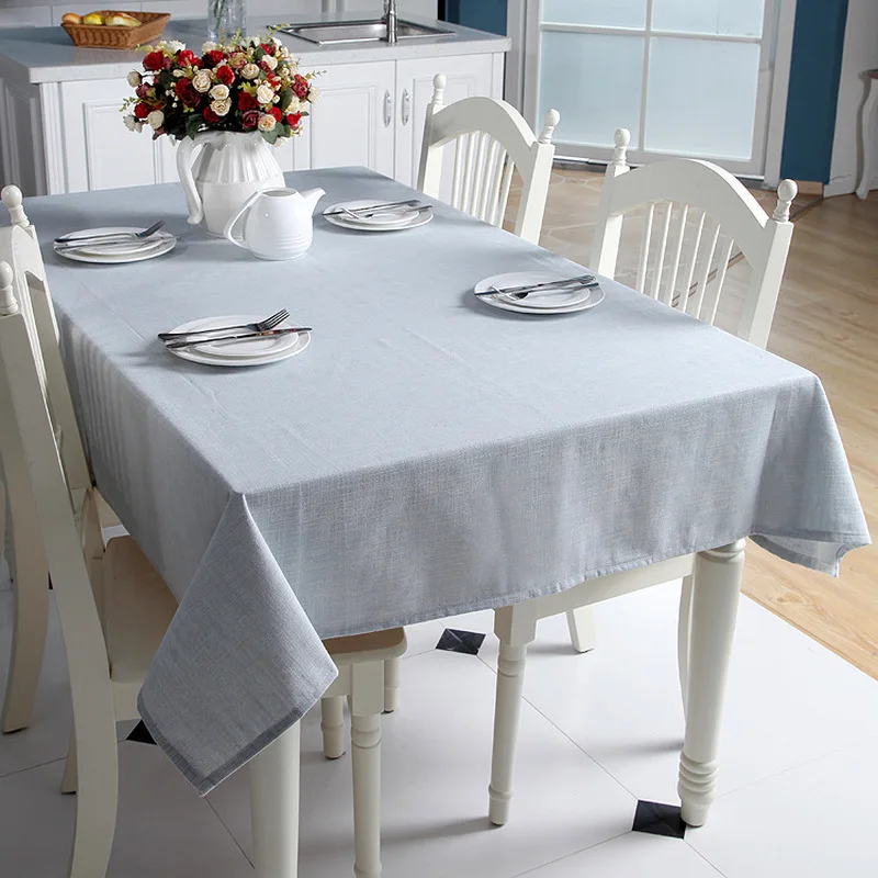Simple Color Woven Cotton and Linen Plain Solid Geometric Rectangular Tablecloth Coffee Table Cover Towel 040 y | Дом и сад