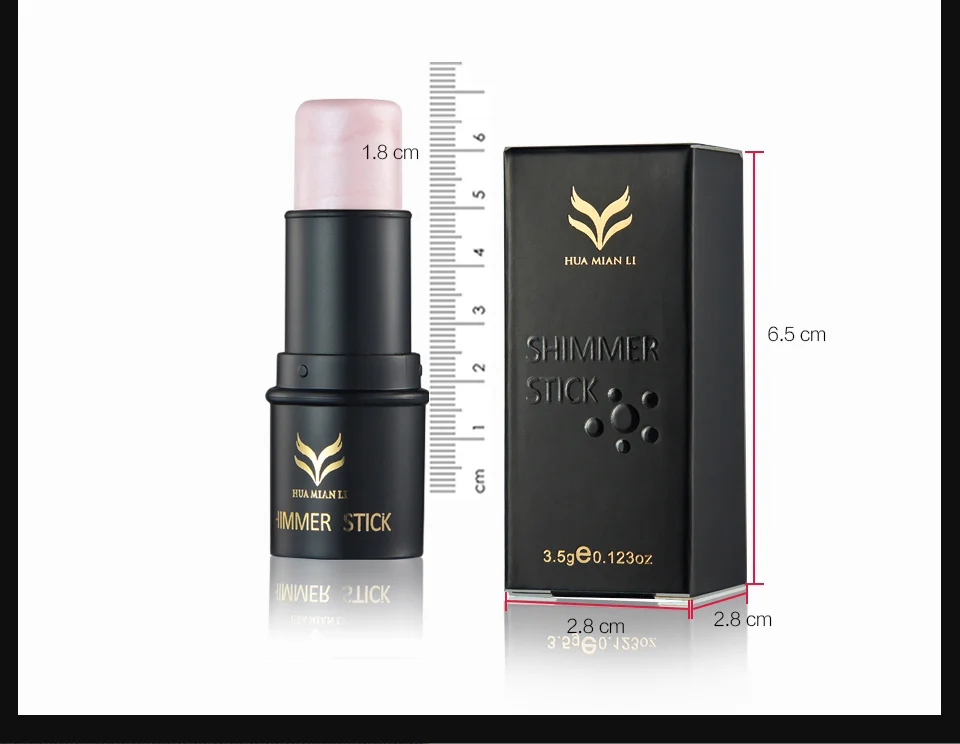 HUAMIANLI Brand 3 Color Face Highlighter Foundation Shimmer Highlighting Powder Cream Light Bronzer Concealer Makeup Stick | Красота и