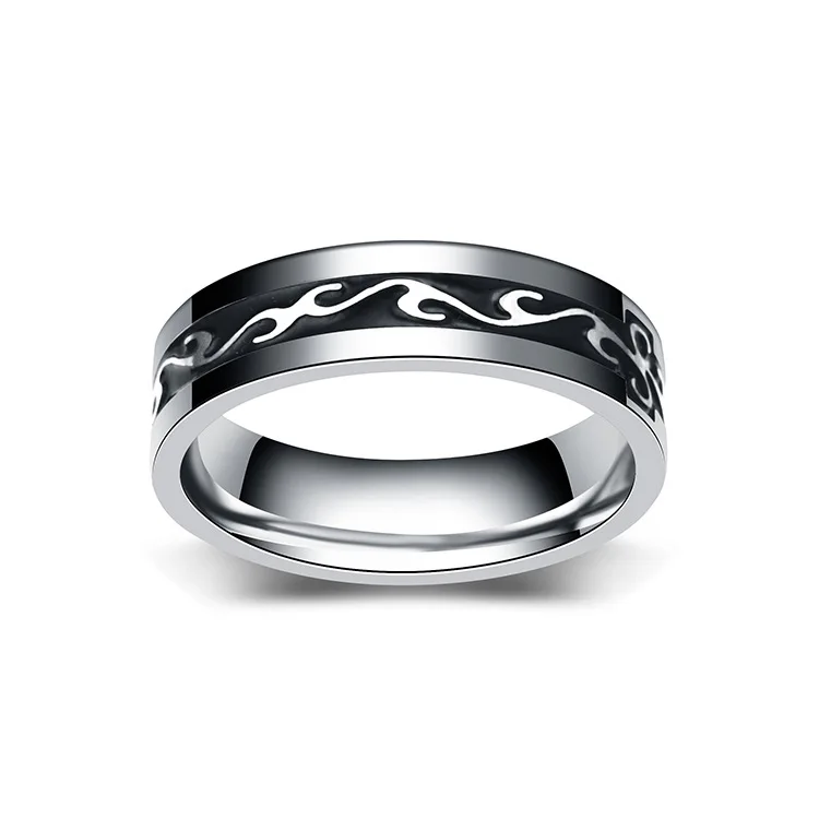 QIANKE Vintage Stainless Steel Dragon Pattern Ring for Men Retro Cocktail Mental Fashion Jewelry Accessories Gift Wholesale | Украшения и