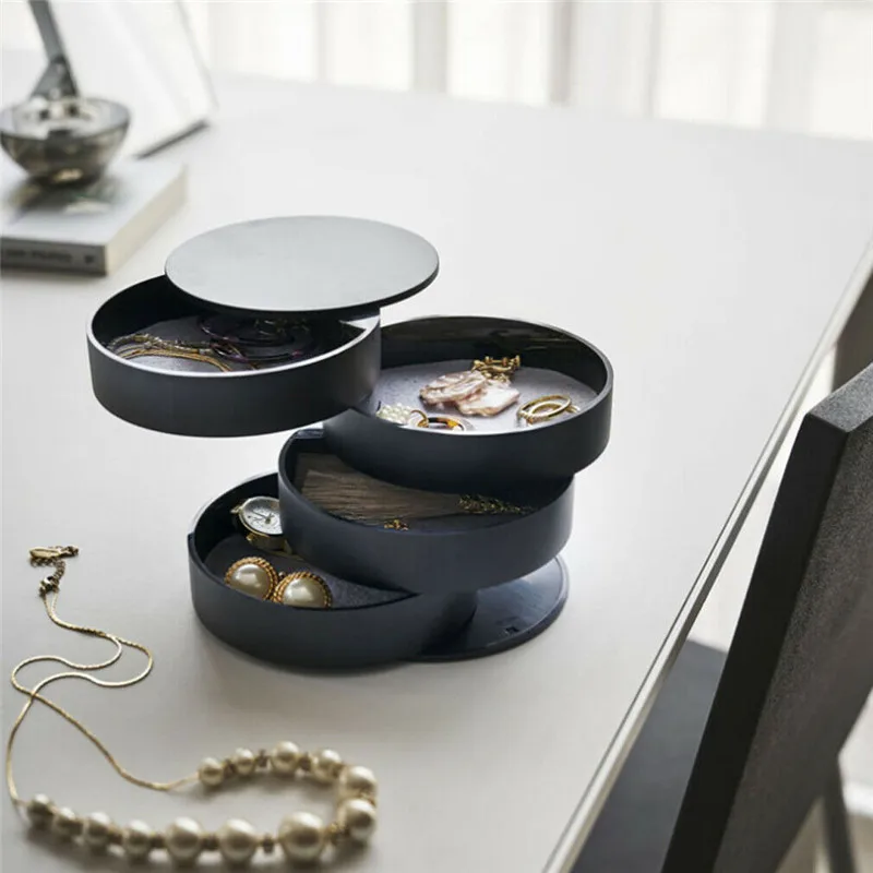 Органайзер для хранения украшений многослойный с вращением на 2019 ° демонстрации