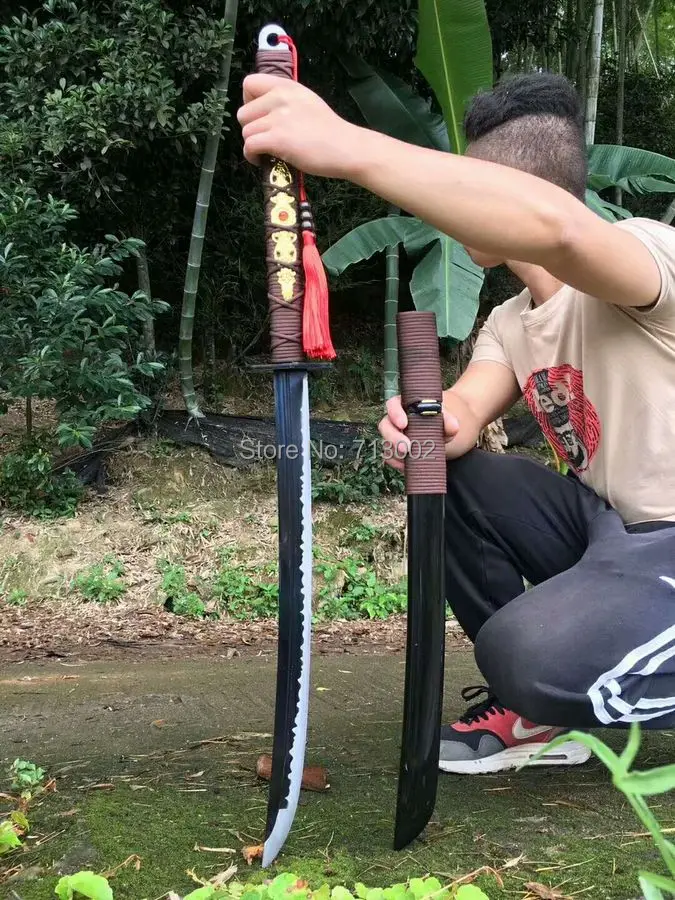 Кованые ушу broadsword DAO практика Saber клинок из марганцевой стали паз Полный Тан