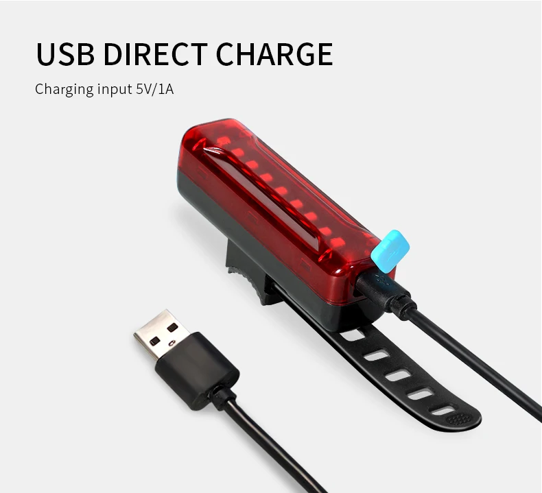 100/200 часов работы от аккумулятора USB Перезаряжаемый Велосипедный свет, светодиодные задние фонари безопасность заднего хвоста Предупреждение ющий велосипедный светильник
