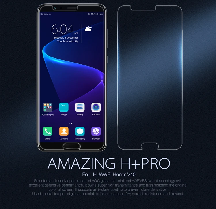 Nillkin Удивительный H + Pro 2.5D Закаленное Стекло защитный Плёнки для Huawei Honor V10 Экран