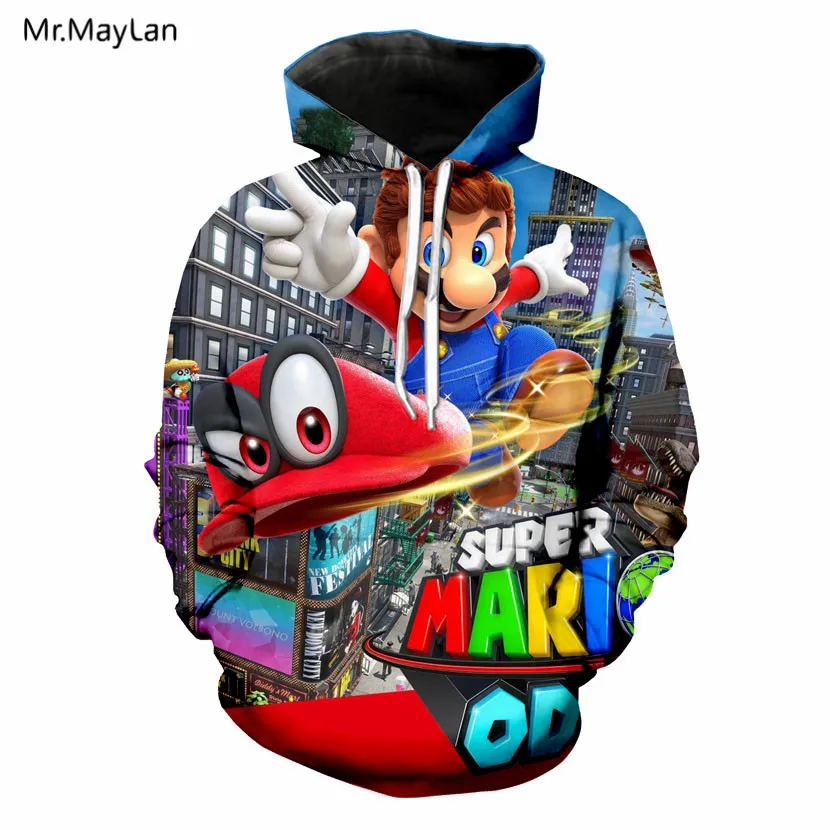Супер милые Куртки с 3D принтом «Mario Bros» для мужчин и женщин, уличная Толстовка в стиле хип-хоп, кавайные куртки для мальчиков, пальто, одежда Harajuku - Цвет: 04