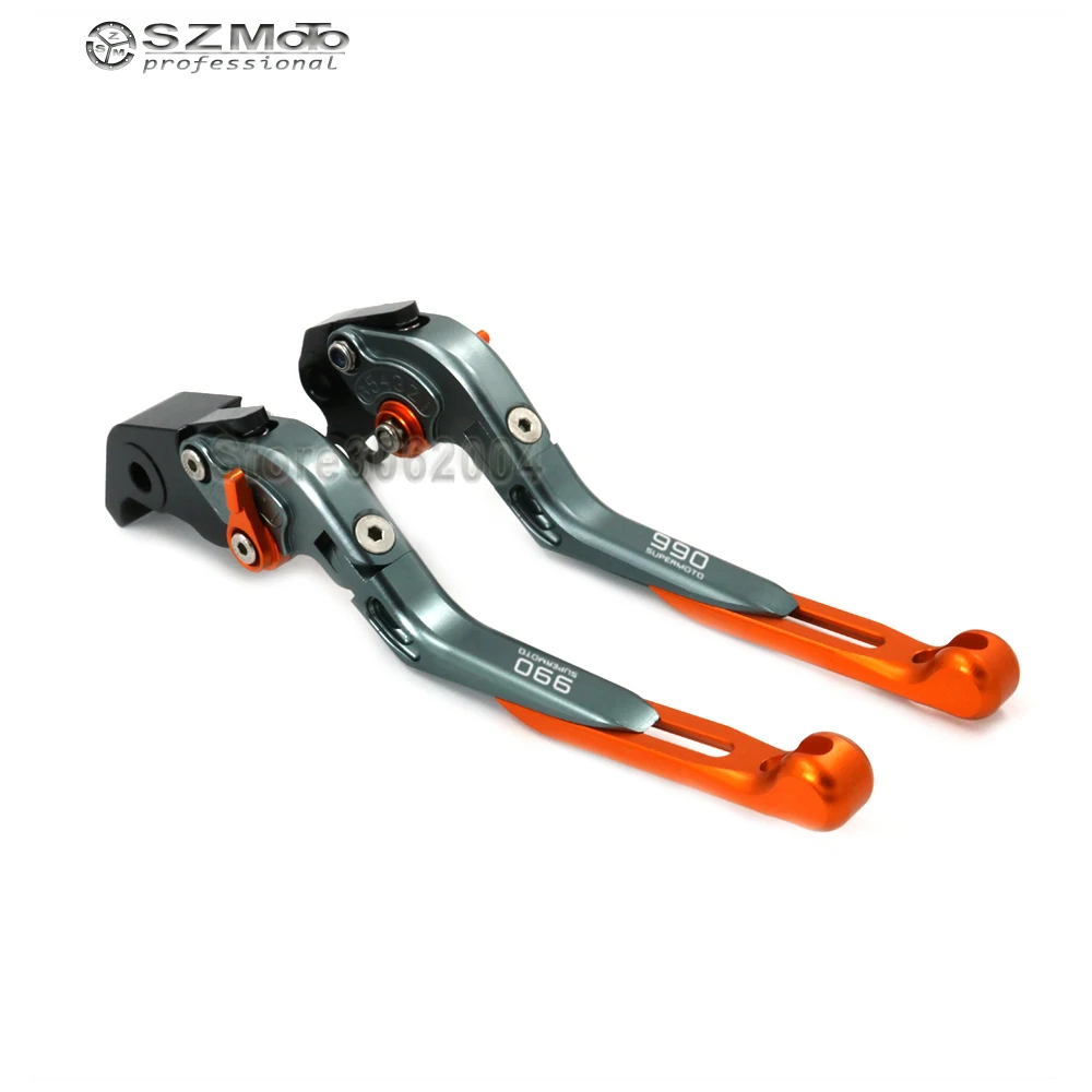

For KTM 990 SUPERMOTO/R 2008-2012 2011 Motorcycle Accessories Folding Extendable Adjustable Brakes Clutch Levers With LOGO CNC