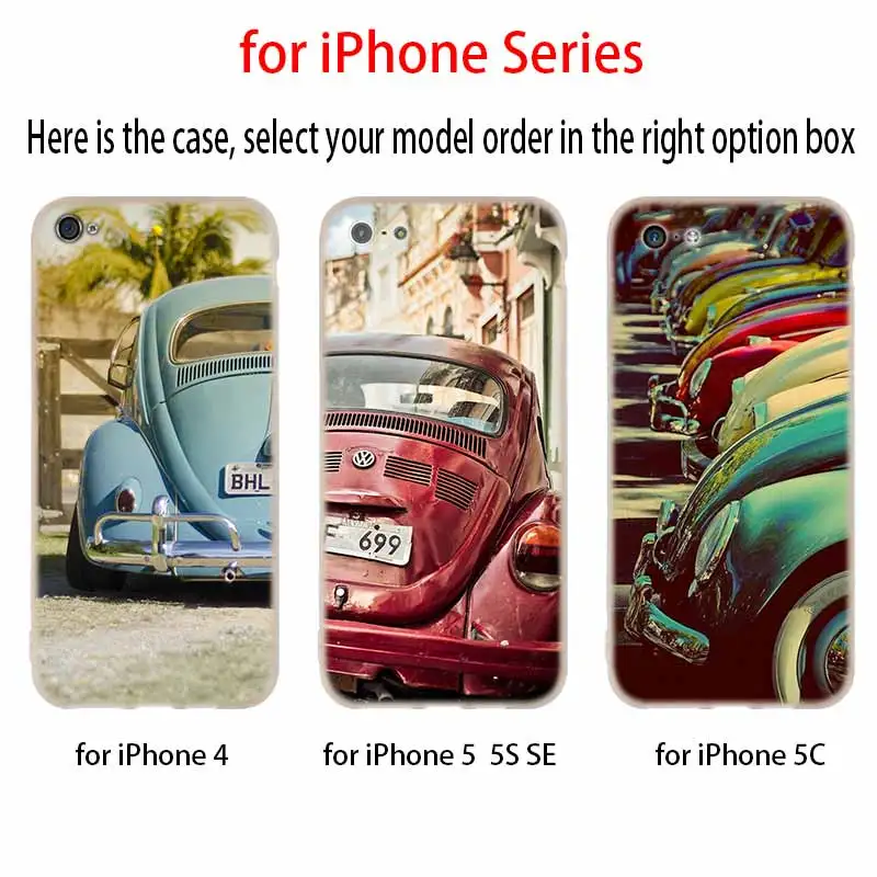 Мягкий чехол для телефона, чехол для iPhone 11 Pro X XS Max XR 6 6S 7 8 Plus 5 4S SE, Винтажный чехол VW Beetle returing ancient ways