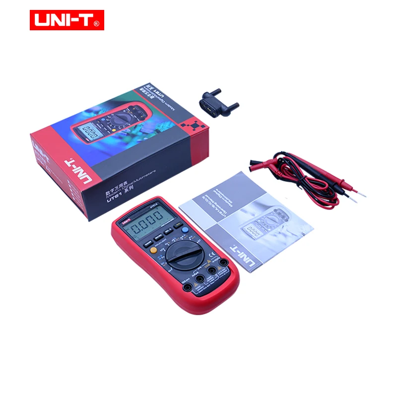UT61A UNI-T UT61A/UT61B/UT6C/UT6D/UT6E Цифровой мультиметр автоматический диапазон multimetro PC подключение AC DC Вольтметр Амперметр тестер+ RS232-USB - Цвет: UT61A