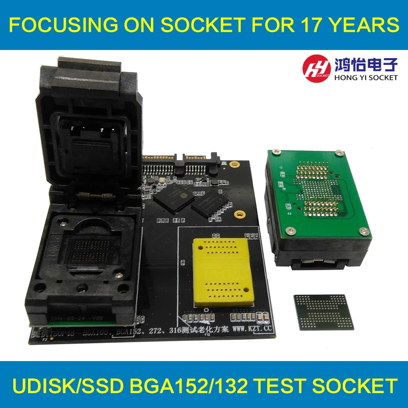 BGA152 BGA132 к DIP48 тестовое гнездо раскладушка структура джиг SSD интерфейс