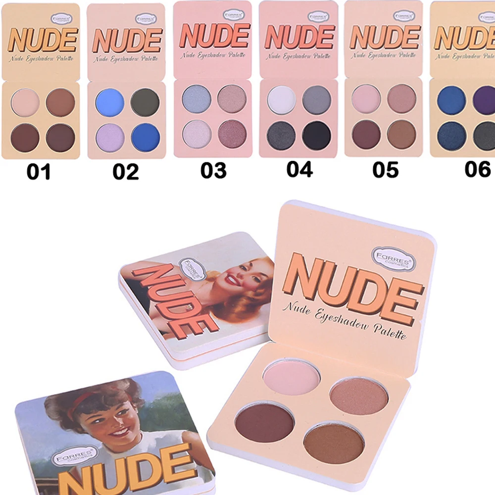 Makeup Palette Eye Shadow Nude 4 Color Powder Pigment Cosmetics Glitter Eyeshadow Make Up Maquiagem Profissional Completa |