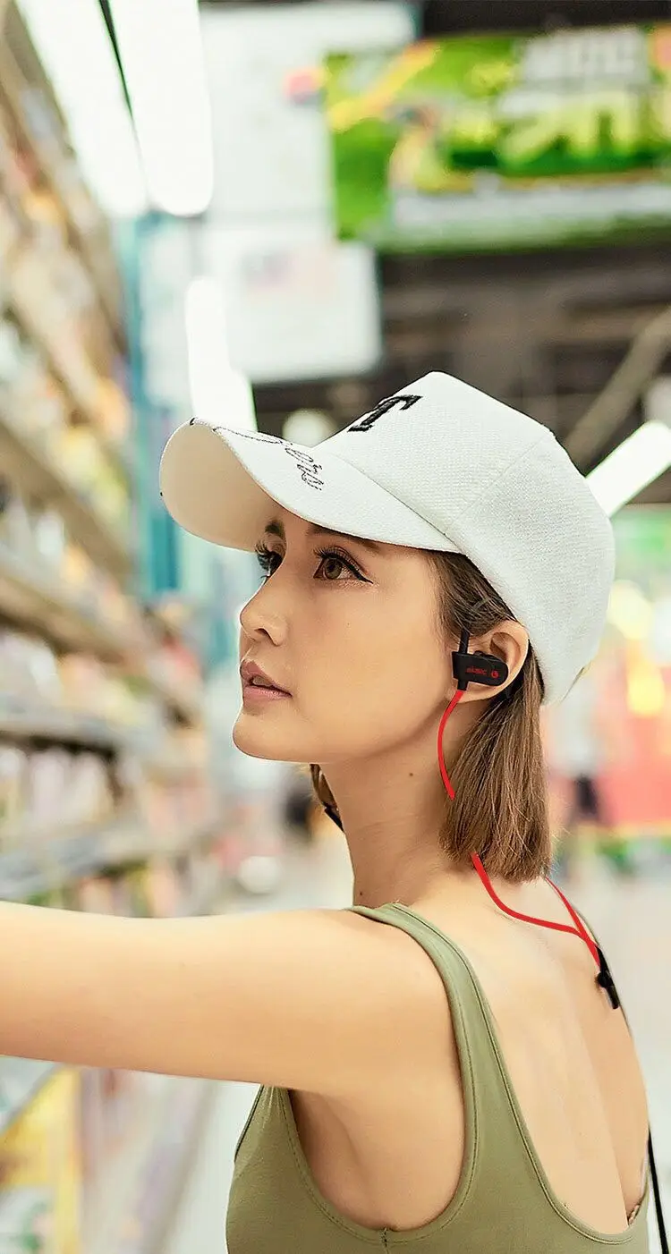 Беспроводные Bluetooth наушники Спортивная гарнитура V4.2 + EDR с микрофоном ушной