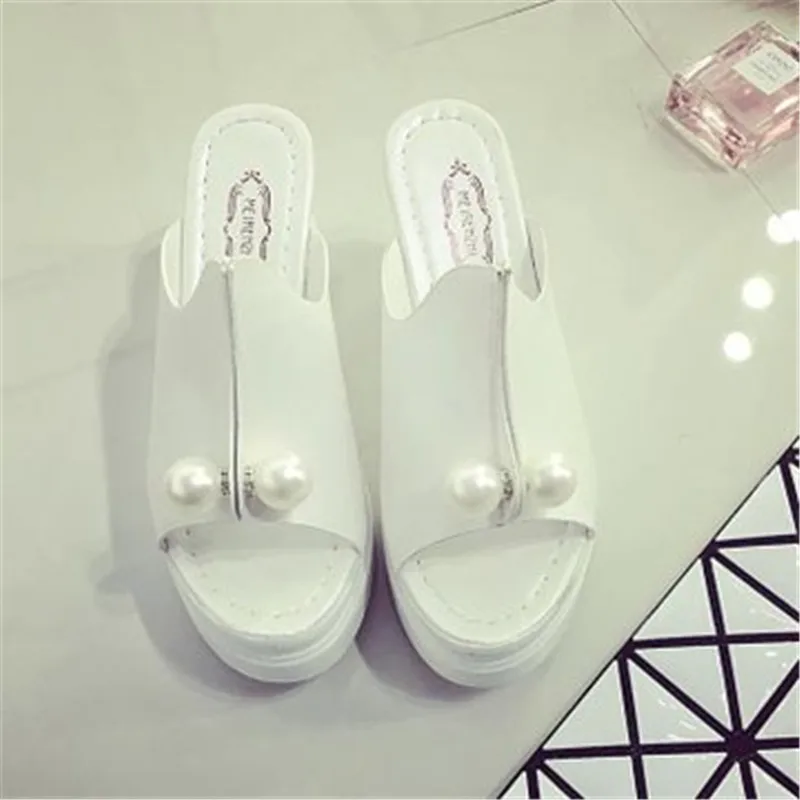 Женские шлепанцы с открытым носком однотонные повседневные босоножки на