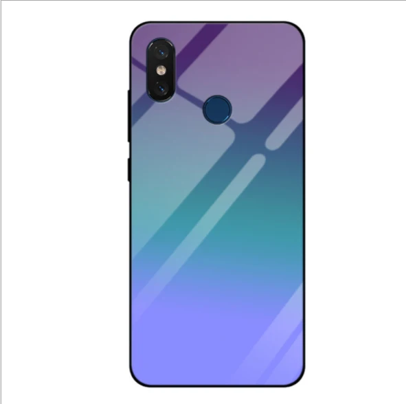 6,3" для Xiaomi mi x 3 чехол сплошной цвет защита для телефона из закаленного стекла крышка для Xiaomi mi x3 чехол mi x 3 градиент стекло чехлы-накладки - Цвет: A7
