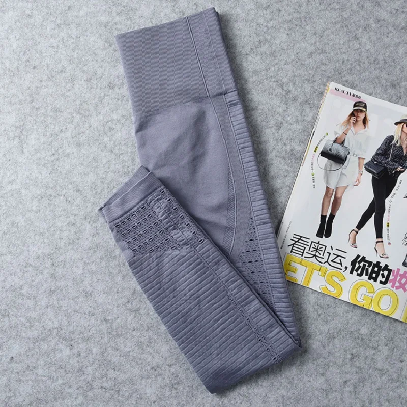 Энергетические бесшовные леггинсы с высокой талией для контроля живота штаны