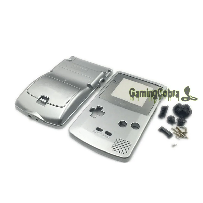 Серебряный сменный комплект чехол с полным корпусом для Nintendo Game Boy Color GBC |