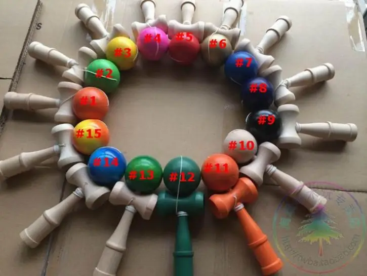 240pcs FEDEX 18Colors Funny Traditional Game Kendama Ball colorful tribute professional Sample Wholesale Customized | Игрушки и хобби