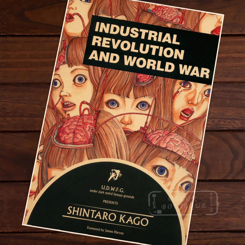 Shintaro Kago Industry Revolution постер классический винтажный Ретро Крафт холст карты