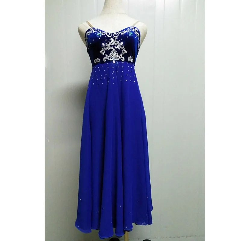 Custom Made Romantic Ballet Dress Nightgown Costumes Royal Blue Soft Long Skirt Lyrica | Тематическая одежда и униформа