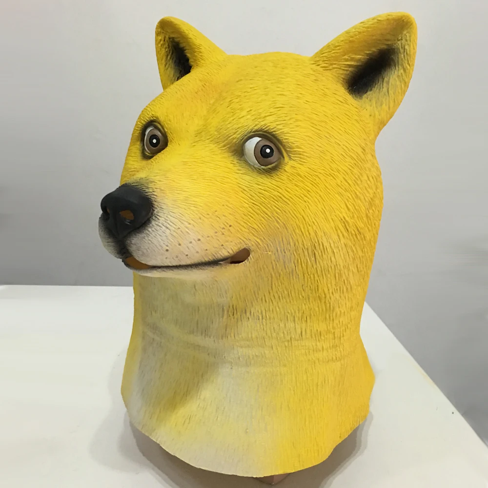 Маскарадные маски для смешной Дож роскошный новый костюм на Хэллоуин резиновая