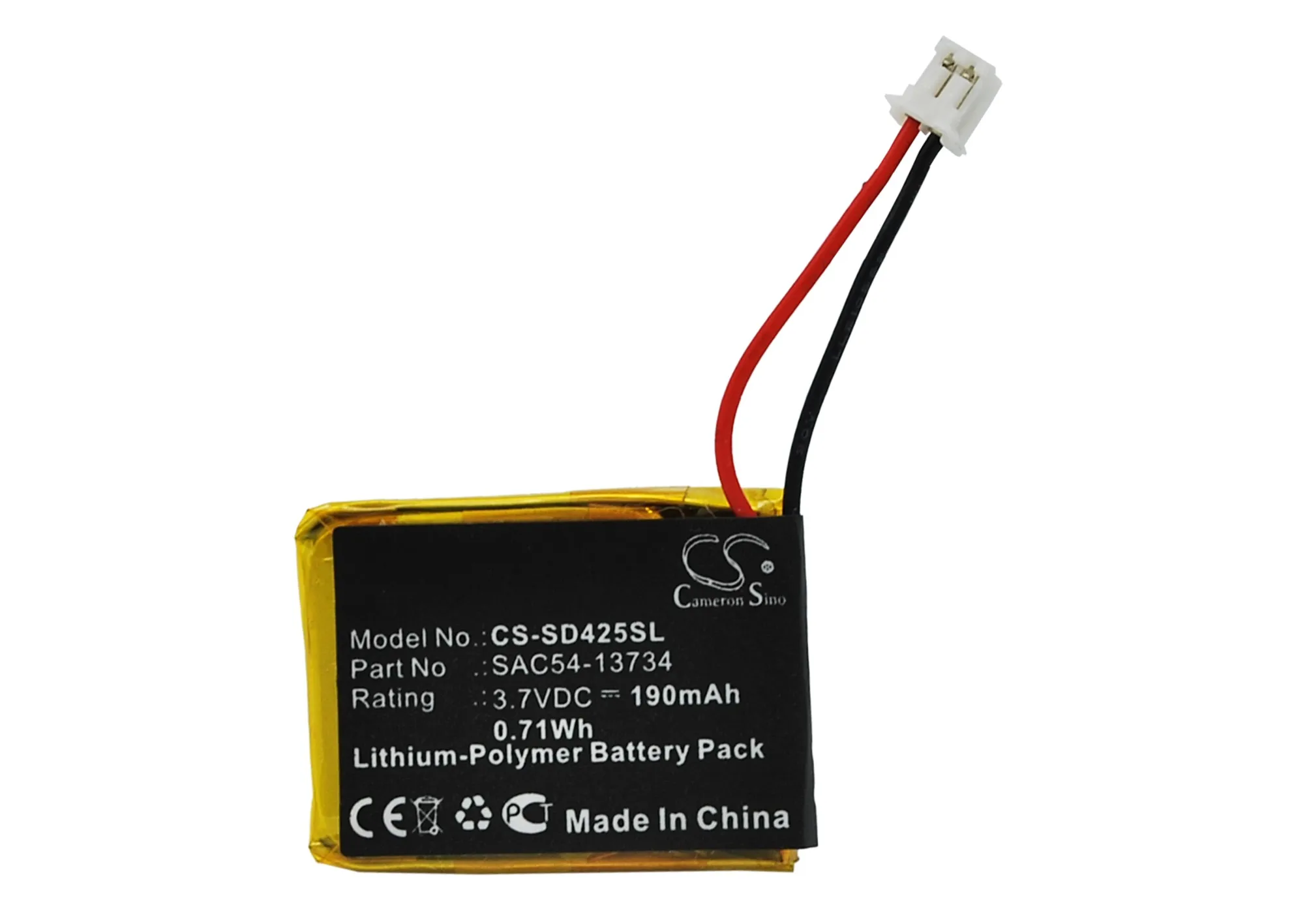 SAC54 13734 батареи Cameron Sino 190mAh для спортивного тренировочного аппарата 425 S FT 125 125W SD
