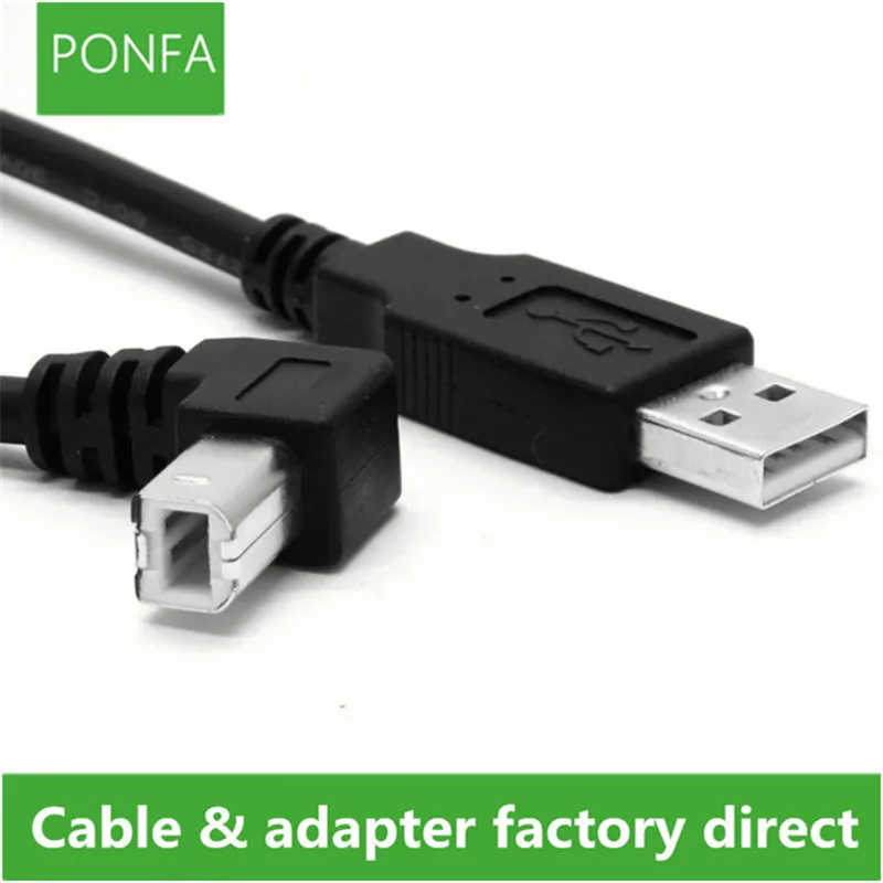 Кабель сканера для принтера 1,5 м 5 футов типа A для мужчин и типа B под углом USB 2,0