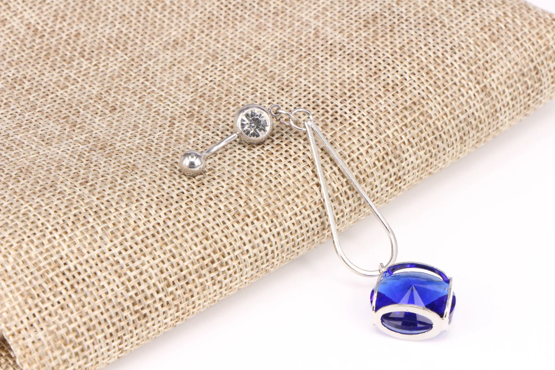 Stainless steel nail tassel drop navel ring buckle body piercing belly nombril septum helix |
