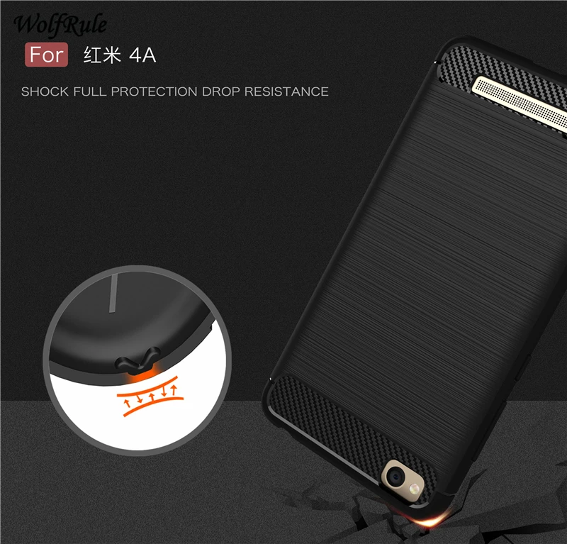Wolfrole чехол для Xiaomi Redmi 4A противоударный ТПУ Матовый Стиль телефона Funda 5 0''|case for