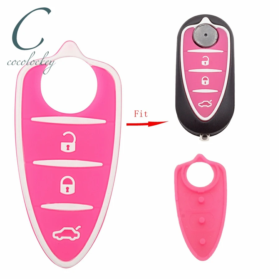 Cocolockey автомобильный брелок для alfa romeo 156/159 /mito/giulietta/gt/4c аксессуары резиновая