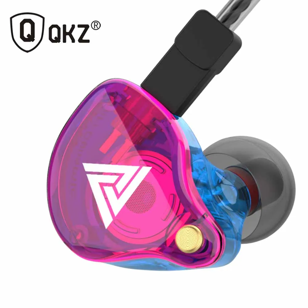 QKZ VK4 Знч басов наушники вкладыши спортивные с микрофоном для xiaomi iPhone samsung