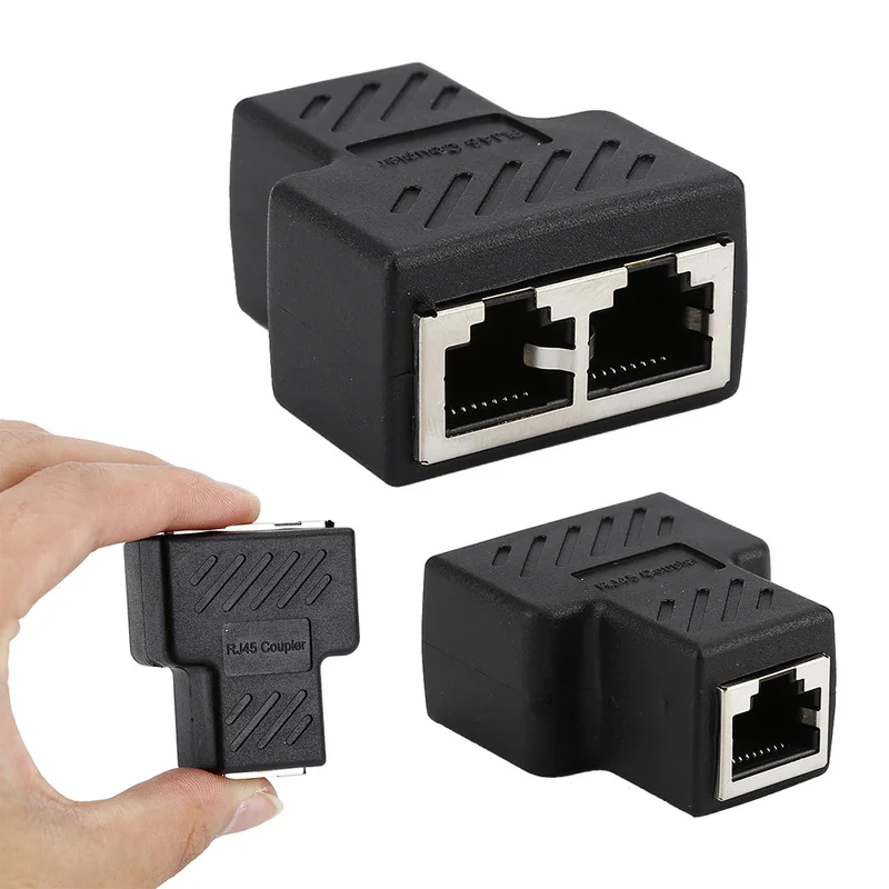 Сетевой кабель LAN Ethernet Разветвитель RJ45 гнездовой разъем адаптер Сплиттер Lan 1